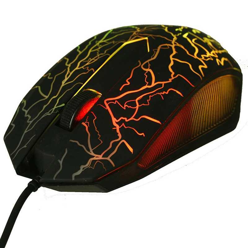 3200DPI Computer Mouses Colorful LED Professional Mouse Gaming Ultra-precise For Dota2 LOL Gamer Mouse Ergonomic USB Wired Mouse D260327