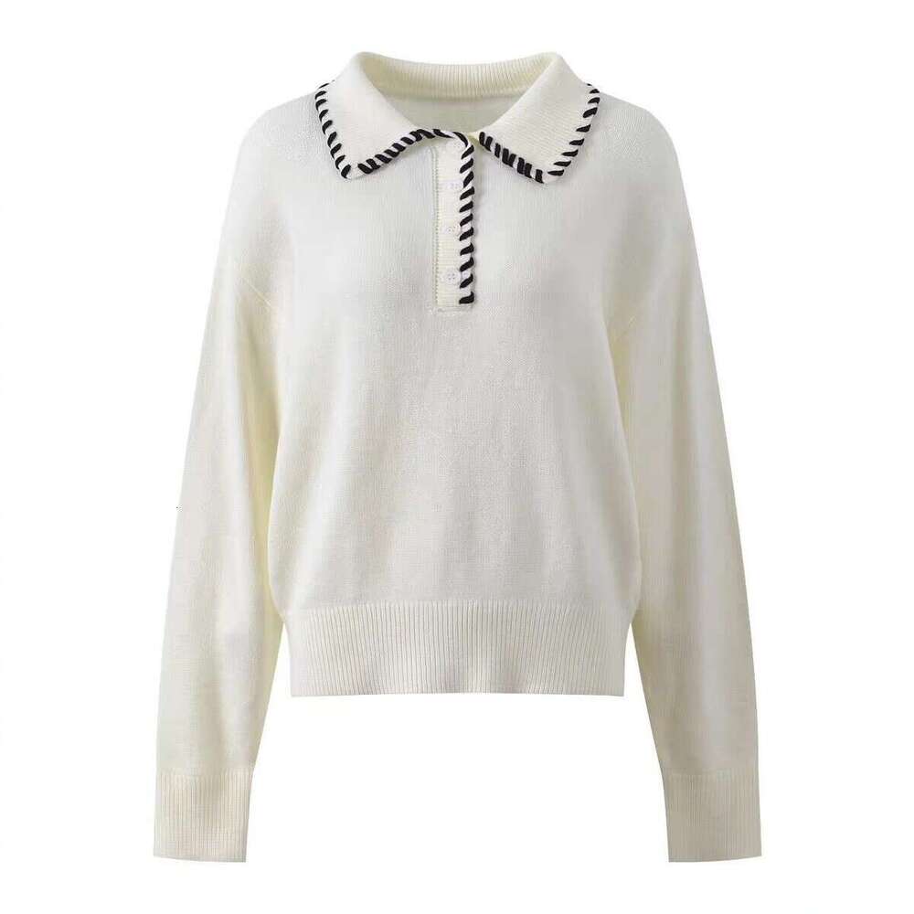 D19 2026 Summer New Designer French Elegant Fashion Women's White Long Sleeve CC Knitted Sweater