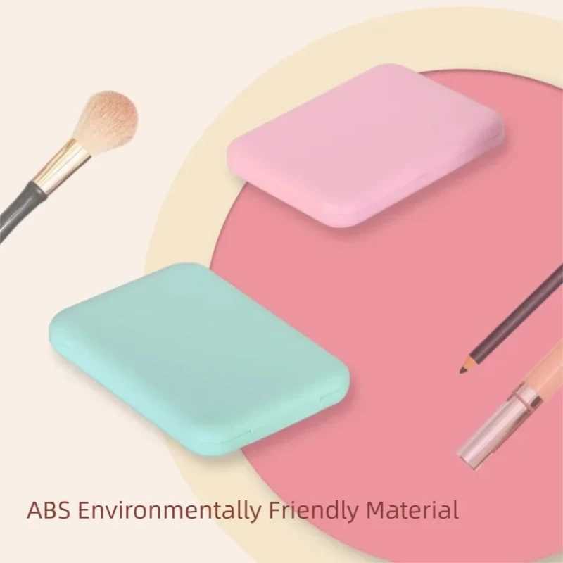 Compact Folding Mirror Portable Mini LED Makeup Mirror With 8 LED 2x Magnification Button Battery Powered H260327