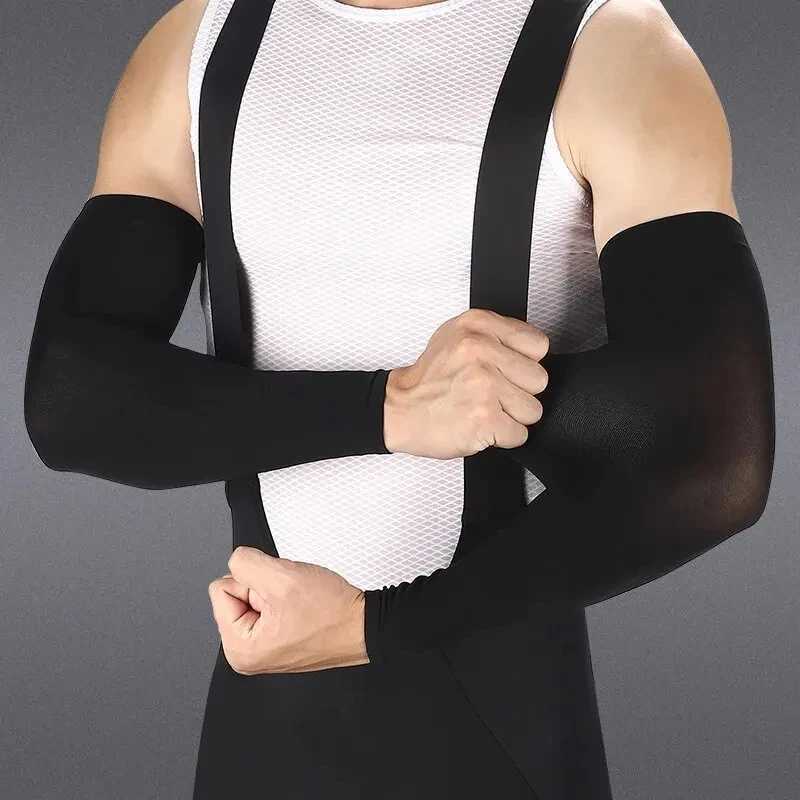 Ice Silk Sports Arm Sleeves Cycling Sun UV Protection Outdoor Travel Running Gym Fitness Cool Summer Arm Sleeves D260326