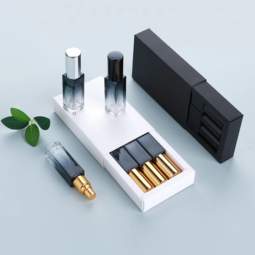 10ml Perfume bottle 1 box of 3 bottles Gradient thick glass perfume bottle Perfume Atomizer Exquisite packaging box gift 260318