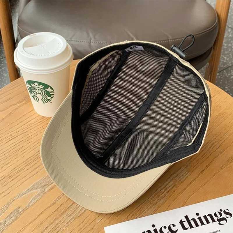 Short-brimmed solid color baseball Lightweight Quick-Dry Polyester AdjustabLE Closure Sun PROtection BreathabLE Brim M260327