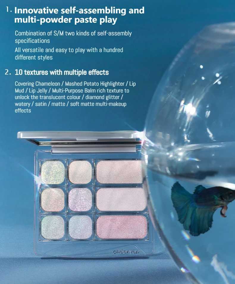Qianyan Single Chameleon Eyeshadow Pearlescent Matte Powder Cream Shimmer Cheeryep Disk Shadow Multipurpose Blusher Highlight H260327