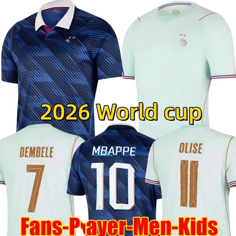 France football shirt 2026 World Cup French soccer jersey MBAPPE Maillots de kit equipement de foot women kids enfants DEMBELE EKITIKE OLISE KOUNDE SALIBA 26 27 TOP