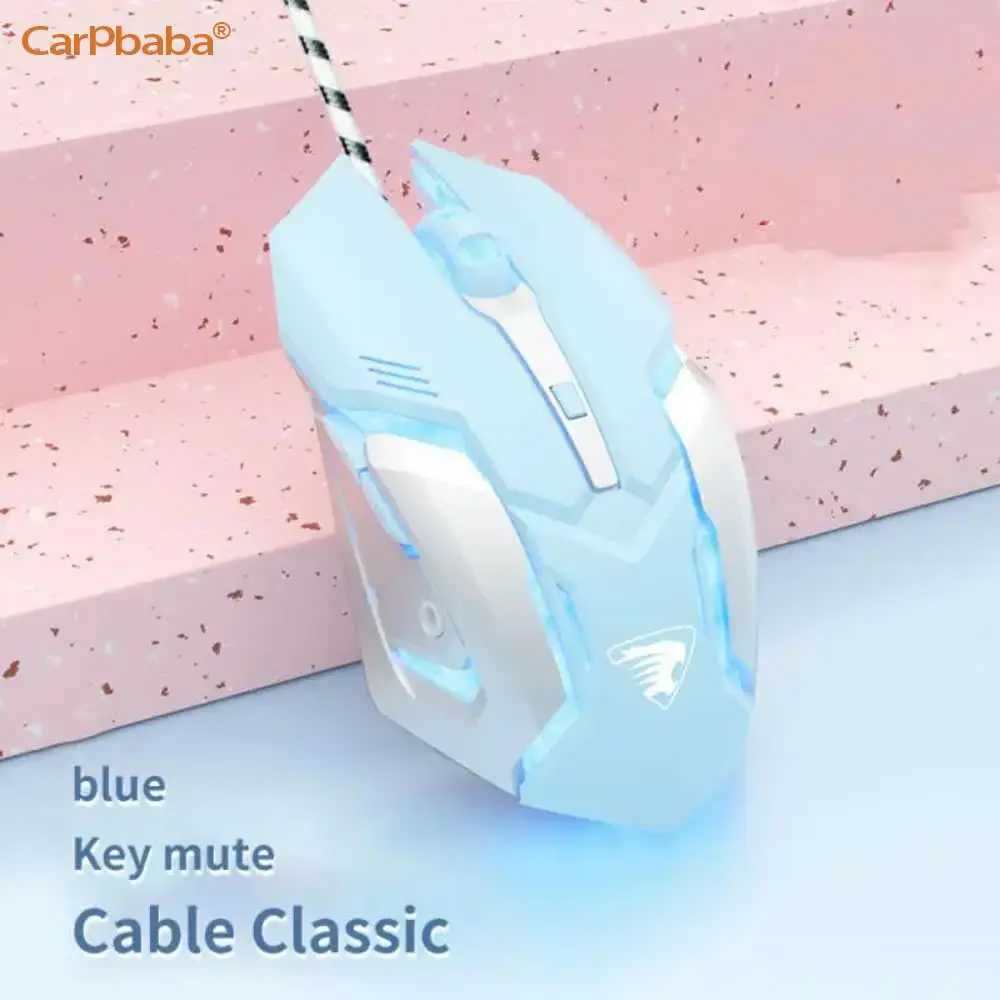 Carpbaba G3 Wired Game Mouse Mute Pink Mechanical E-sports Girl Lovely Art Portable Office Household For MacBook Laptop PC Gamer D260327