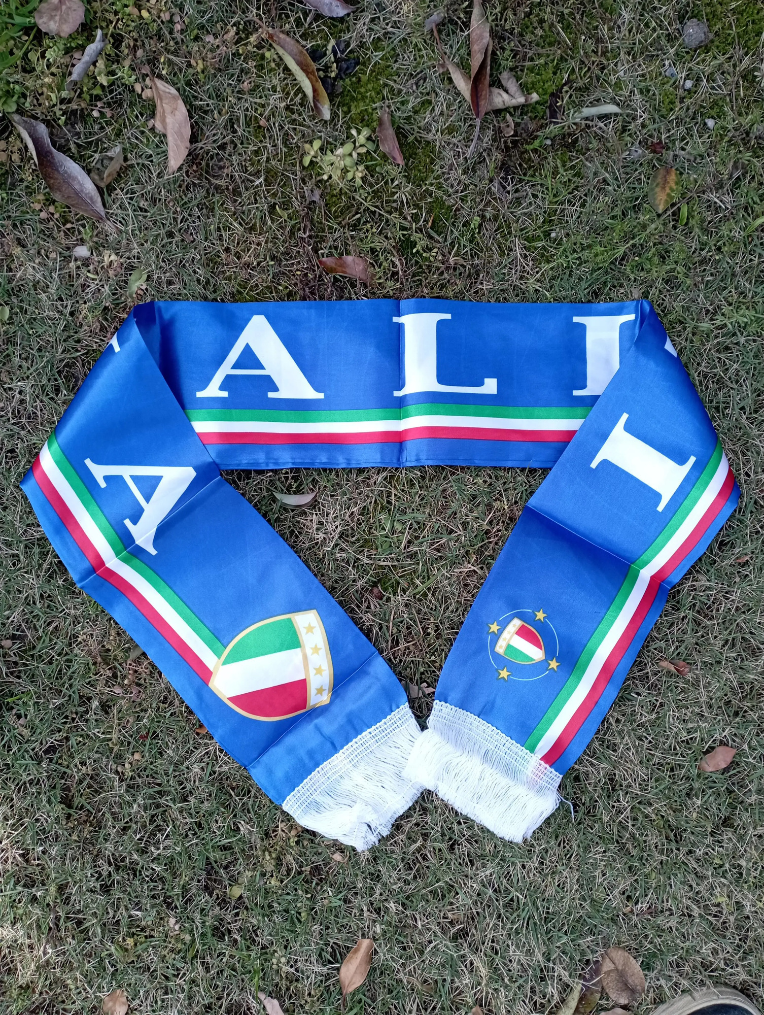 Aerlxemrbrae 13140cm Italy scarfdouble printed Italia flag Stain Football Soccer Italian National Flag Scarf sport 260325