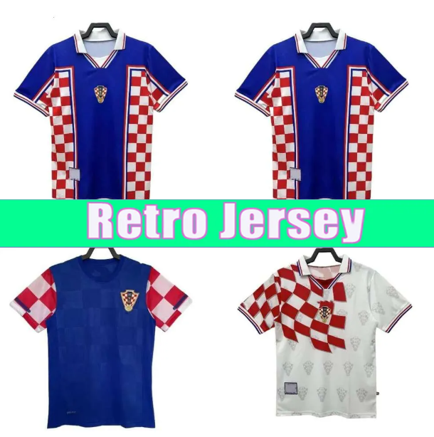 1998 2010 Croatia Retro Soccer Jersey Classic Home Shirt Boban Suker Prosinecki Vintage Hrvatska Football Kit - Custom Options 98 10
