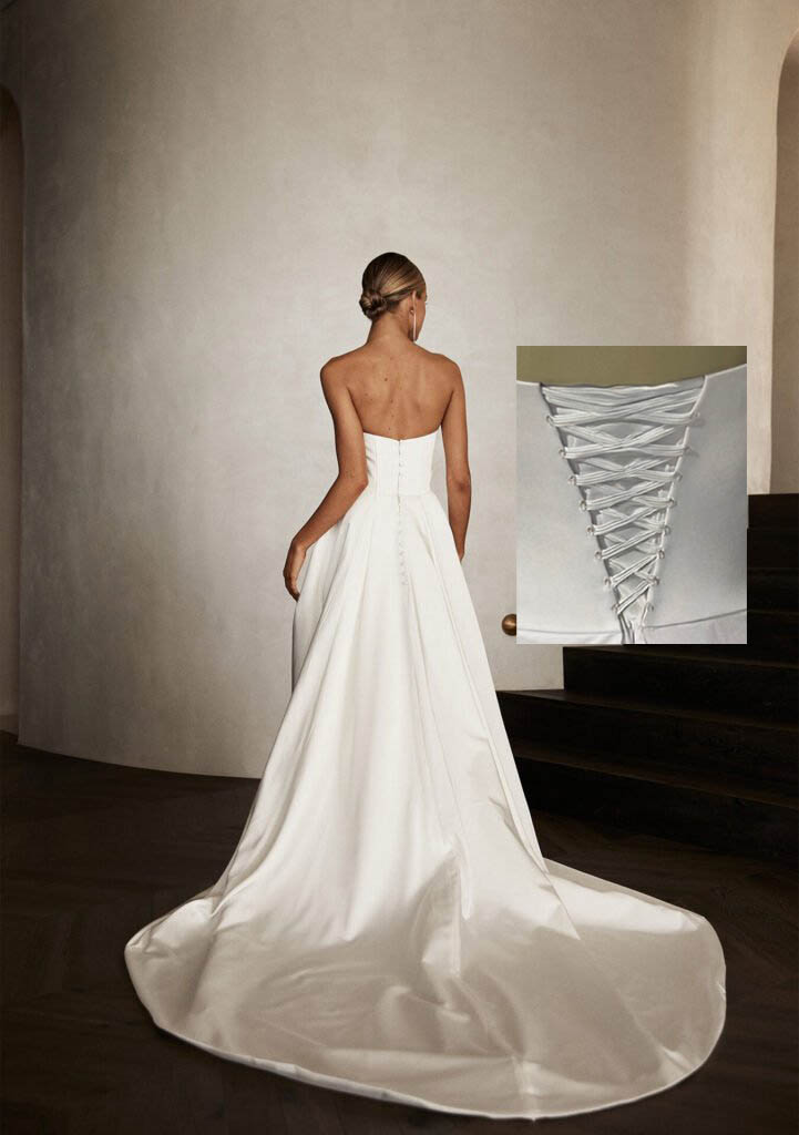 Modern White Ivory Satin Mermaid Wedding Dresses Sexy Backless Sweetheart Pleats Long Bridal Gowns 2026 Boho robes de mariage Custom Made M27
