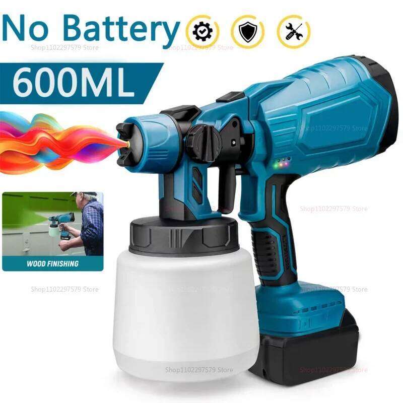 Cordless Paint Sprayer with 18V for Fences Furniture Cabinets Walls No Battery Included Home Painting Renovation Tools