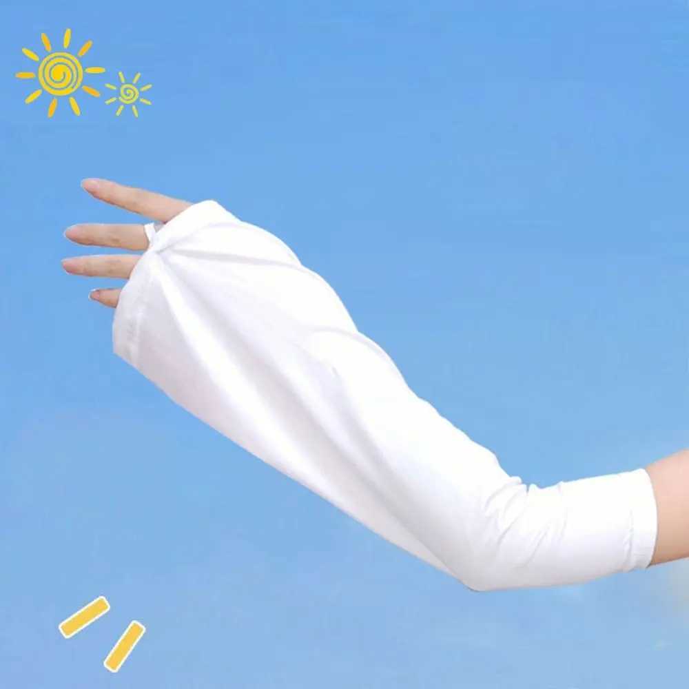 Cover Solid Color Loose Arm Sleeves Driving Sunscreen Sleeves Women Arm Sleeves Summer Sunscreen Sleeves Ice Silk Arm Sleeves D260326