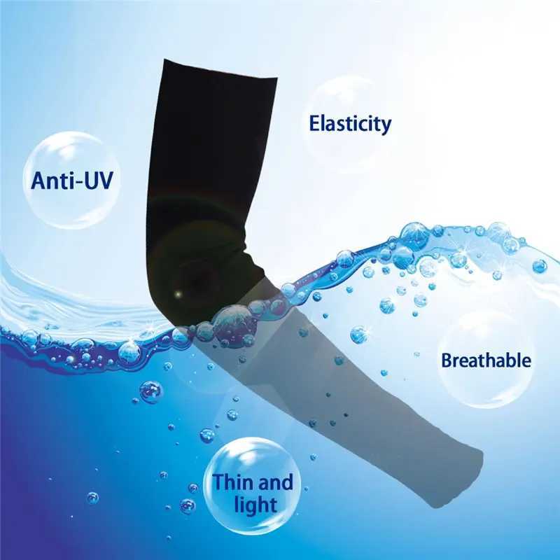 1 Pair Summer Finger Sleeve Cool Wearing High Elastic Elbow Spring Outdoor Riding Fingerless Fishing Custom Ice Silk D260326