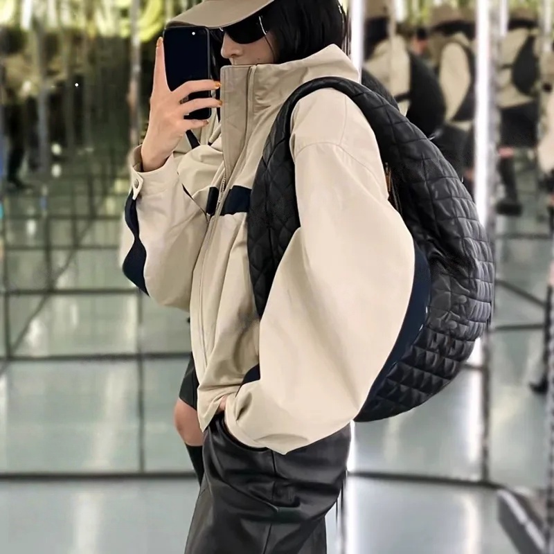 Topseller saint Fashion Women's Zipper Jacket with YS Embroidered Logo Jacket Stand Collar Jackets Coat