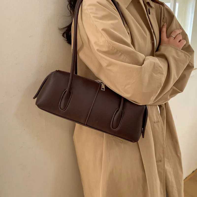 MOODS Retro Underarm Shoulder Bags For Women PU Leather Pure Color Commute Satchel Bag 2025 Winter New Luxury Designer Handbags C260327