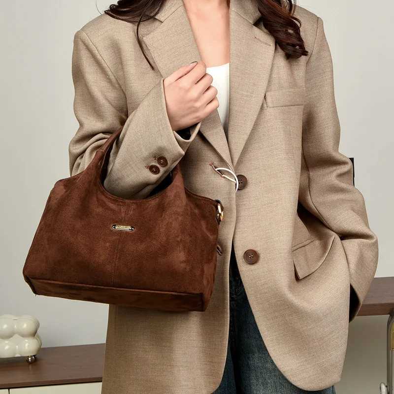 Fashion Handbag Large capacity Female Big Totes Quality Ladies Shoulder Crossbody bags Faux suede Commuting Office bags borsa C260327