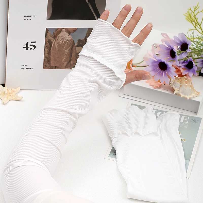 Cooling Arm Sleeves Breathable Sun Protection Ice Slik Sleeves Summer Outdoor Sports Driving Cycling Sleeves Women Men Loose Arm D260326