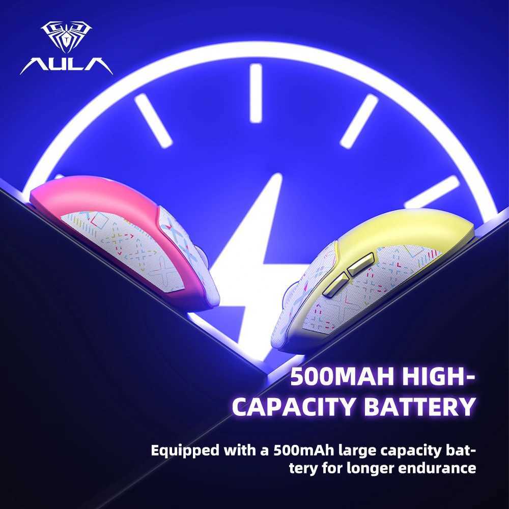 AULA SC580X Wireless Mouse Tri-mode Bluetooth Mouse Rechargeable Ergonomic 12000 DPI Mouse For PC Computer Gaming Accessories D260327