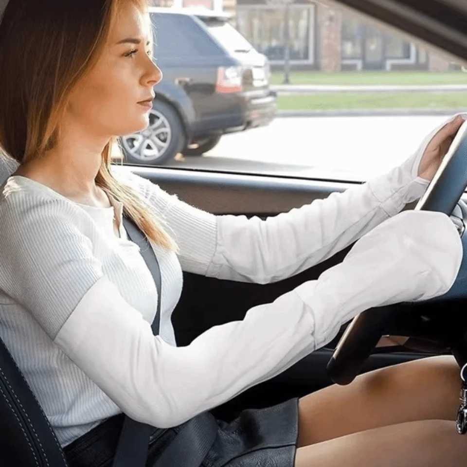 Simple Anti-UV Sun Protection Sleeves Breathable Sunscreen Cycling Arm Cover Loose Casual Ice Silk Sleeve Summer Use D260326