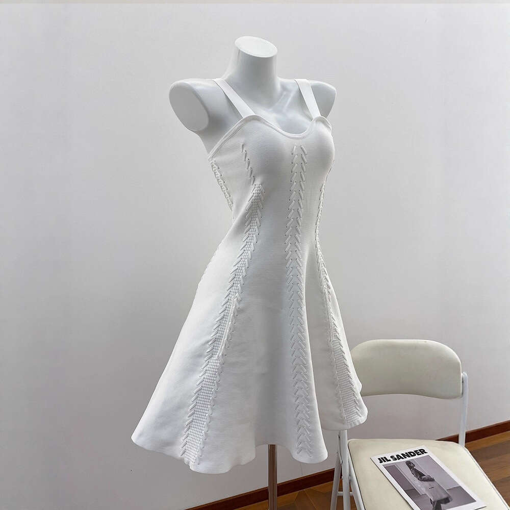 2026 Autumn New Designer Women's Fashion Hand Knitted Lace A14 Knitted Cardigan+Vest Dress