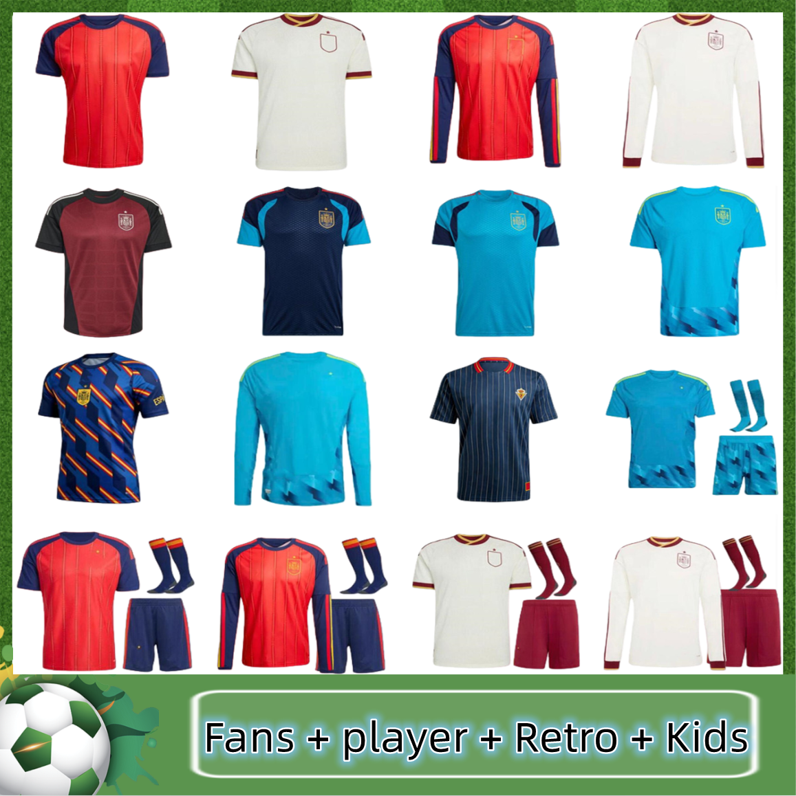 Spain World Cup 2026 Soccer Jersey LAMINE YAMAL camiseta espana PEDRI WILLIAMS JR MERINO RODRIGO OLMO FERRAN CARVAJAL futbol mundial 26 27 Football Shirt men kids kit