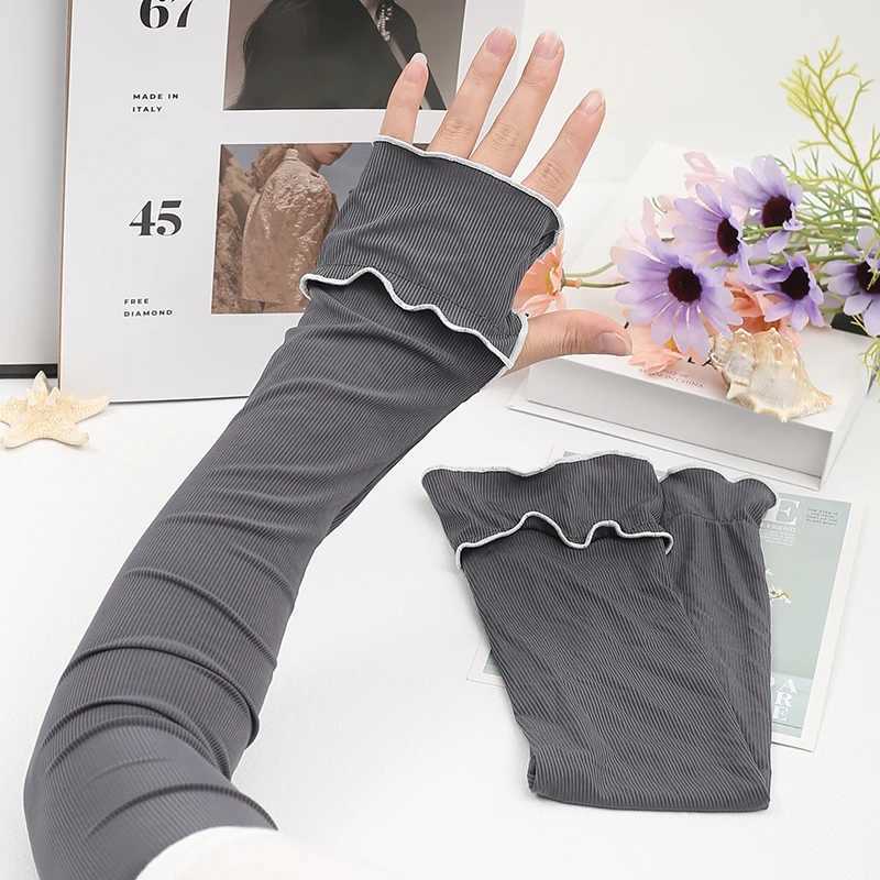 Cooling Arm Sleeves Breathable Sun Protection Ice Slik Sleeves Summer Outdoor Sports Driving Cycling Sleeves Women Men Loose Arm D260326