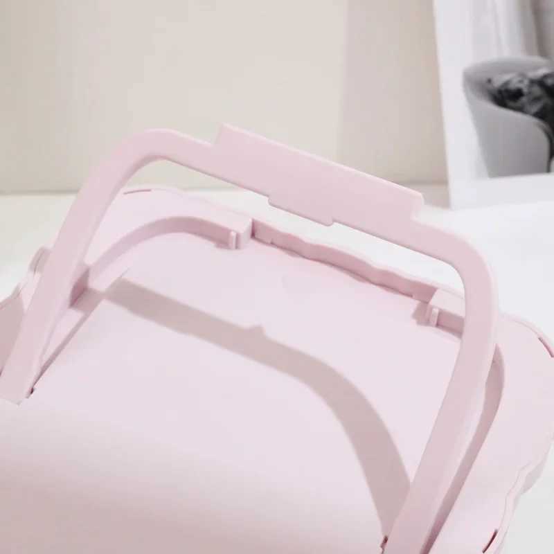 Cute Cartoon Cat Ear Folding Makeup Mirror High Aesthetic Dormitory Wall Mounted High-definition Makeup Mirror H260327