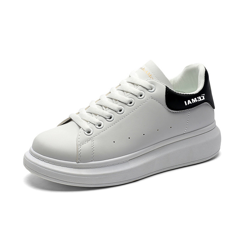 new design shoes 2026 Spring Couple White Sneakers for Men & Women, Platform Height Increase Casual Shoes, Versatile Thick Sole Skateboard Shoes