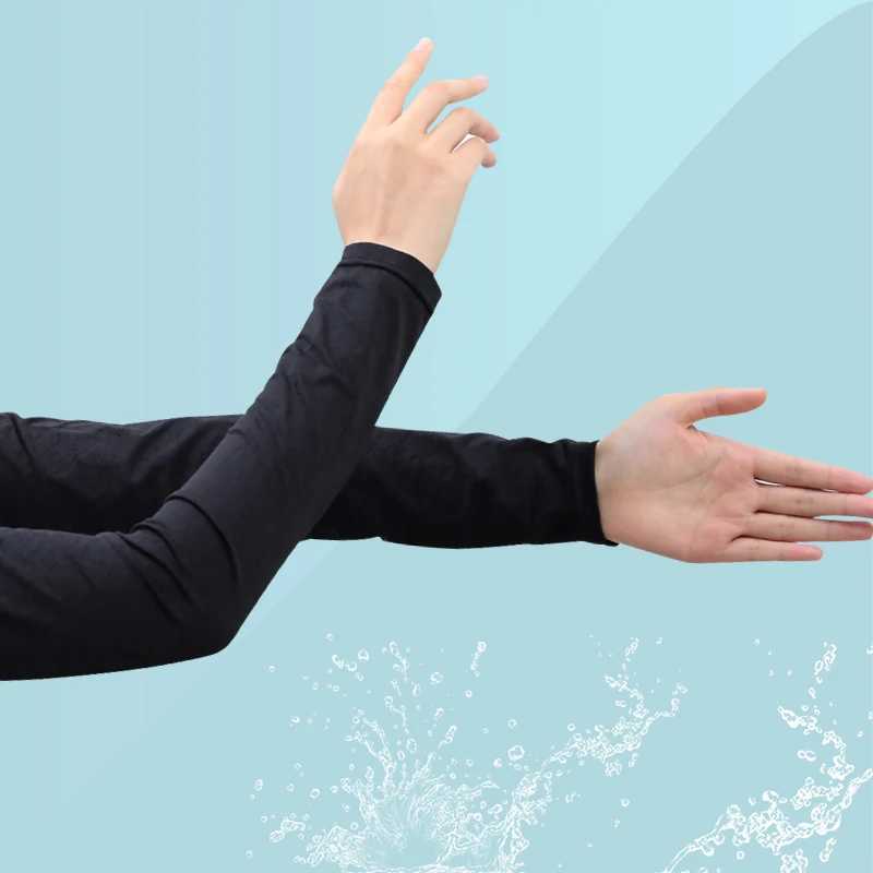 Ice silk sun protection sleeve summer loose thin breathable hand sleeve long arm sleeve driving riding shade ice sleeve cool D260326