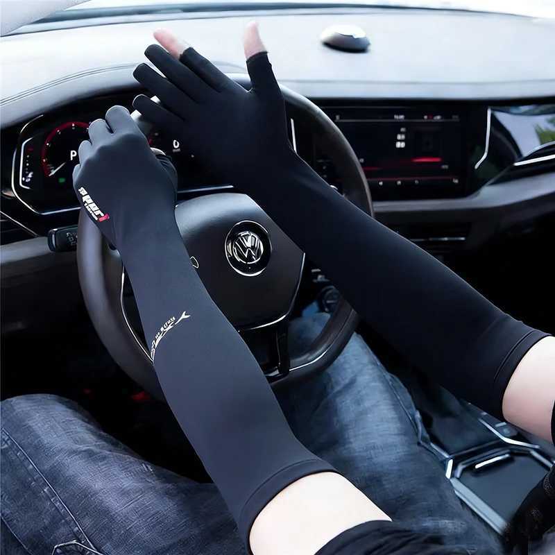 Summer Mens and Womens Driving Sun Protection Arm Covers Cycling Sports Gloves Long Sleeves Breathable Sleeves Cool Gloves D260326