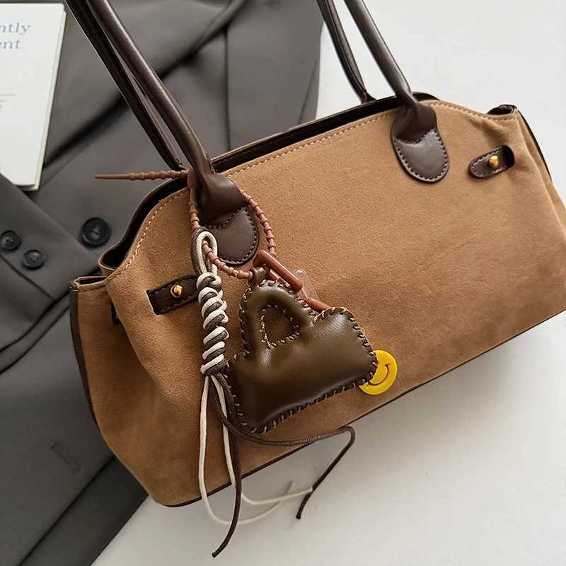 MOODS French Style Underarm Shoulder Bags For Women PU Suede Pure Color Top-handle Bag 2025 Autumn New Luxury Designer Handbags C260327