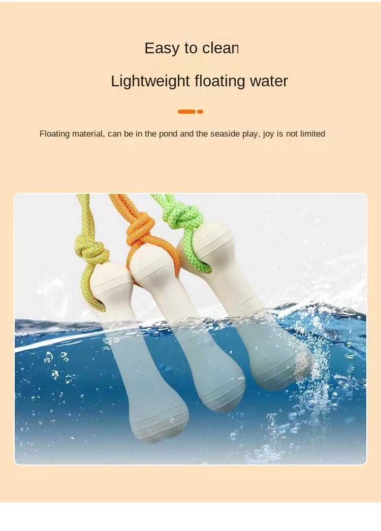 Glow in The Dark Dog Bone Toy with Rope, Luminous Night Chew Toy for Large Breed