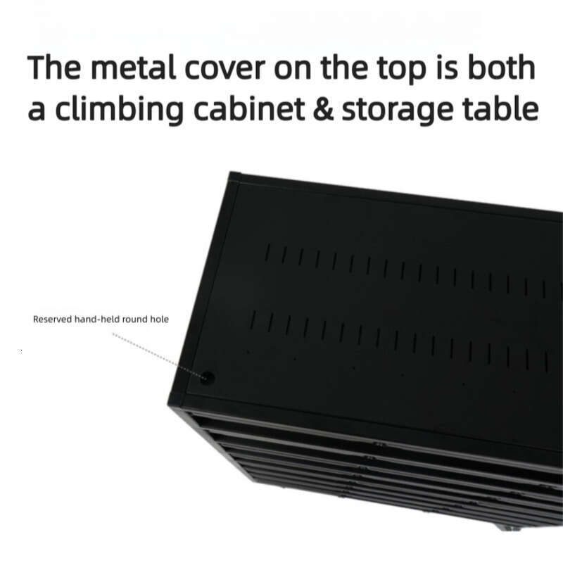 AR Adult Series: Reptile Rack habitat Black Aluminum Alloy Transperant Box Reptile Pet Snake Leopard Print Eyelash Giant Gecko Breeding Enclosure cage