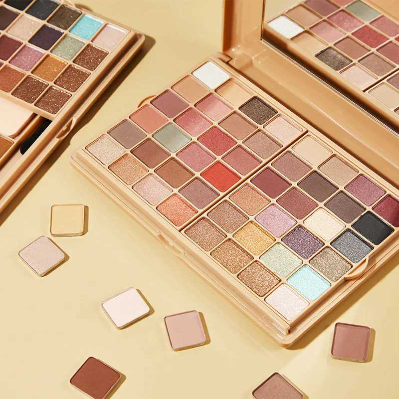 Pudaier New 48 Colors Glitter Eyeshadow Palette Matte Waterproof Concealer Blush Powder Cosmetics Kit Fashion Women MakeUp Tools H260327