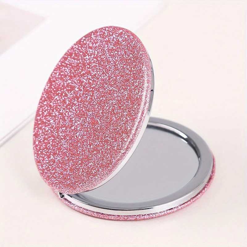 Double-sided Compact Folding Makeup Mirror for Travel - Portable Handheld Beauty Mirror with FlashWomens Gift Pocket-Sized H260327
