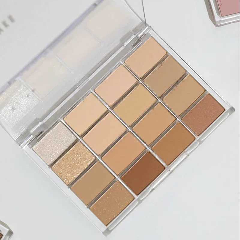 20-Color Korean Eyeshadow Palette Matte Pearlescent Low Saturation Long Lasting Brown Pink Glitter Eye Shadow Eye Makeup Palette H260327