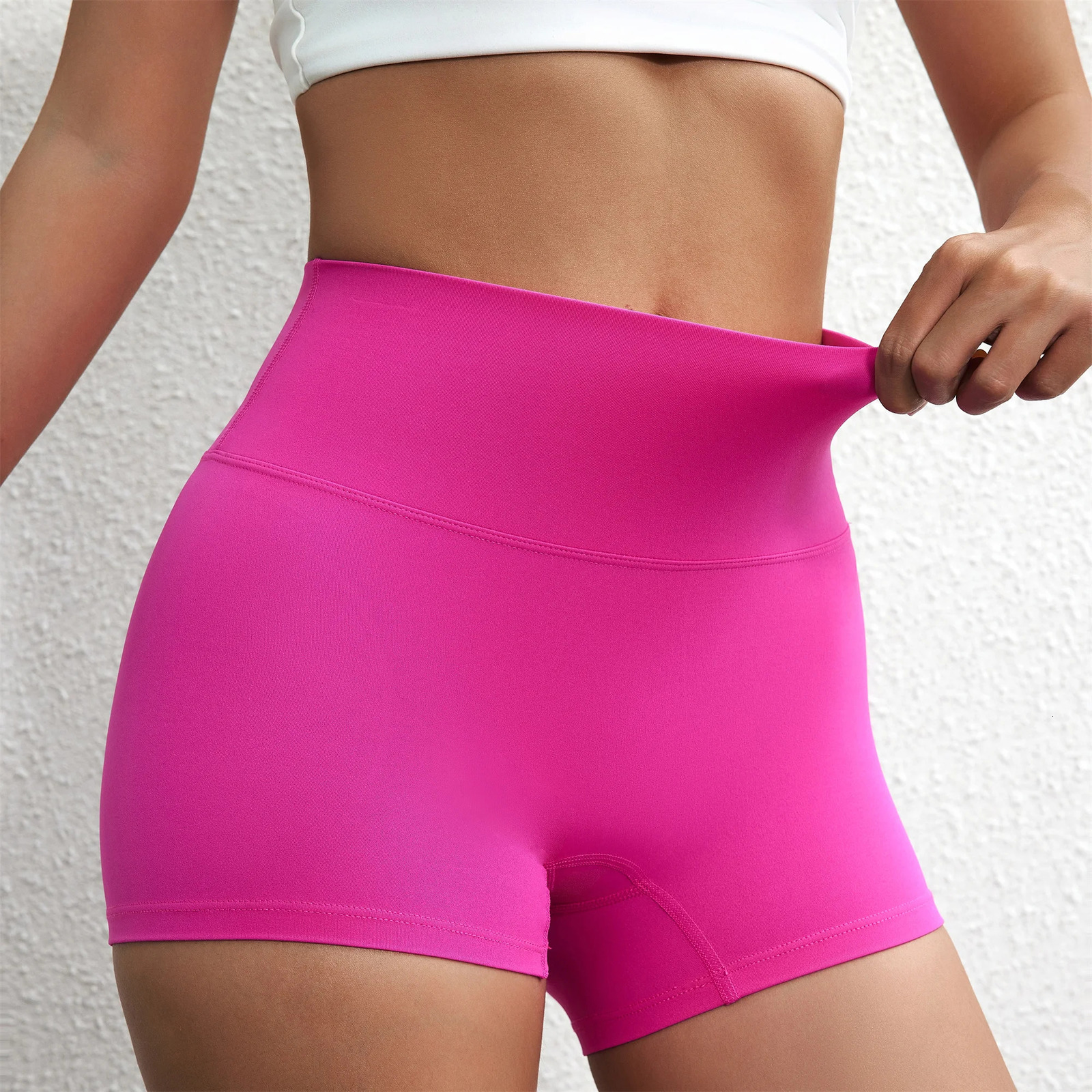Sexy Solid Color High Waist Athletic Yoga Short Leg Cycling Women Fitness Sport Short Comprehensive Training Jogging Squat Proof 260326