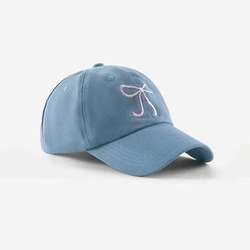 Womens Fashionable and Sweet Bow-knitted Baseball Solid-color Womens Baseball Outdoor Soft Cotton Sun Hat M260327