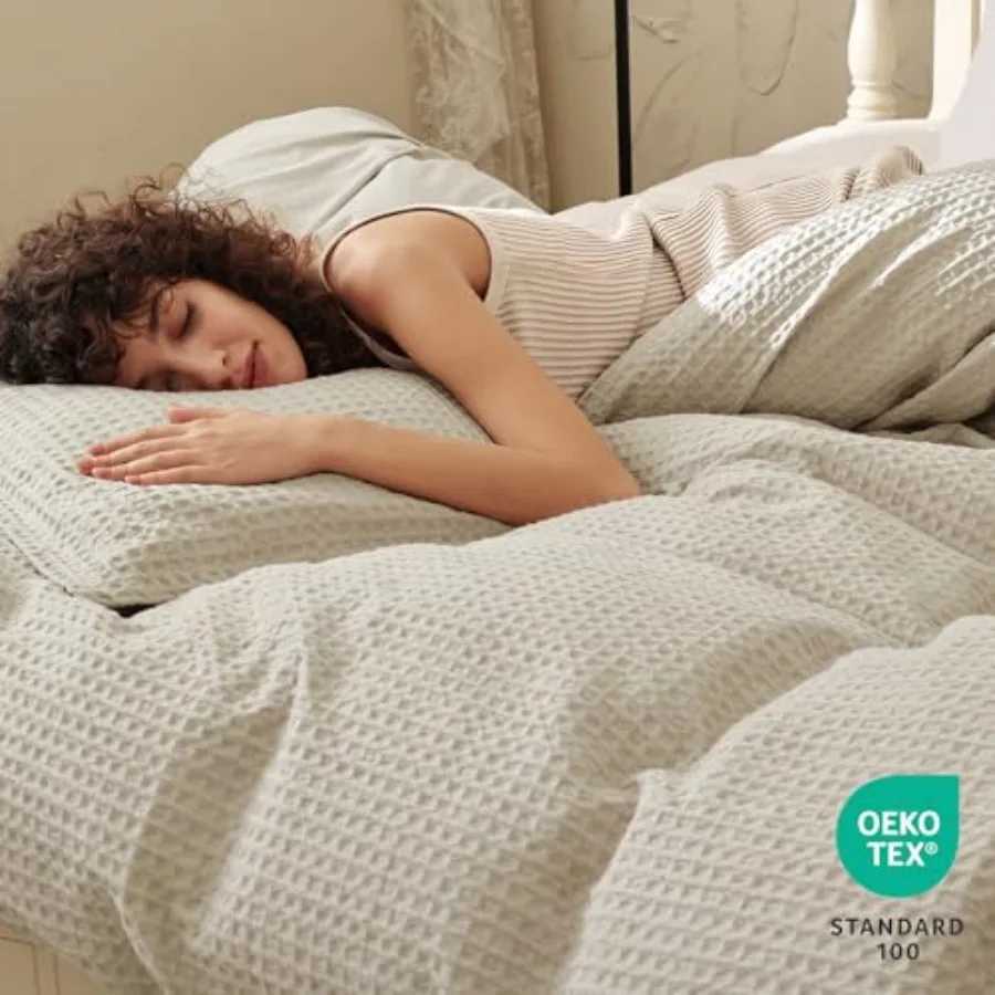 Weave Duvet Cover Set Size No SnagginUltra Soft ury Texed Breaable Comforter Cover for All Season 3pcs BeddinDuvet Set wi 2 H260327