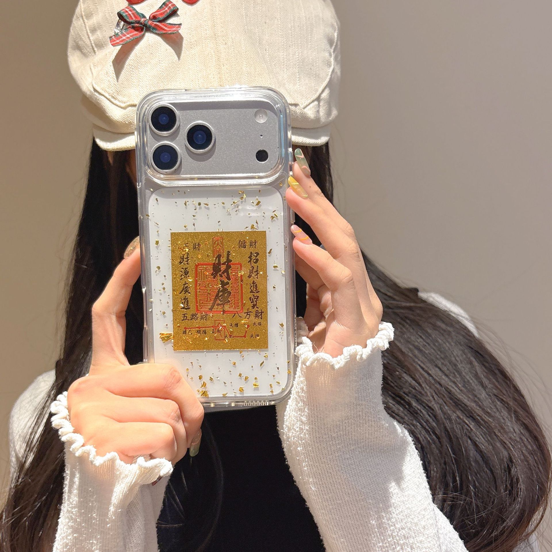Good luck lucky Epoxy gold foil treasury suitable for Apple mobile phone case iPhone soft case