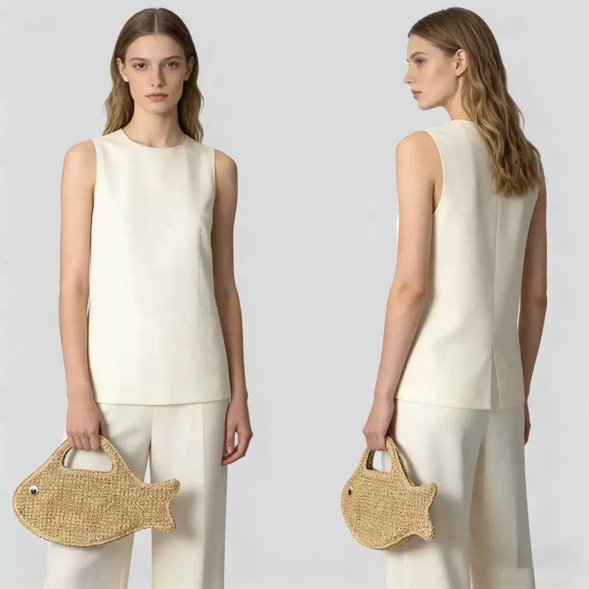 Beach Woven Bags For Women Cute Little Fish Beach Vacation Stylish Woven Bag Coin Purse Evening Woven Handbag C260327