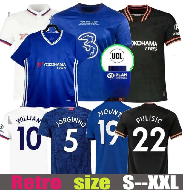 Retro classic 16 17 19 20 21 final CFC WERNER Soccer Jerseys JORGINHO RUDIGER HAVERTZ KANTE HAZARD T.SILVA PULISIC ZIYECH CHILWELL MOUNT WILLIAN football shirt