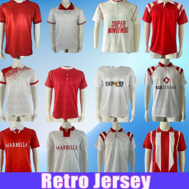 87 90 91 92 93 94 96 03 04 12 13 15 16 Sevilla FC Retro Soccer Jerseys SPAHIC Davor Suker Maradona Home Away Classic Vintage Football Shirt Camiseta Futbol