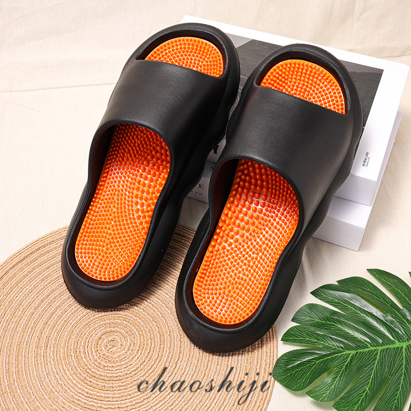 Slippers Thick Sole Acupressure Massage Slippers EVA Slides For Home Sandals Open Toe Fashion Gifts Slides Non Slip Solid Slide Daily Outfit Chaoshiji