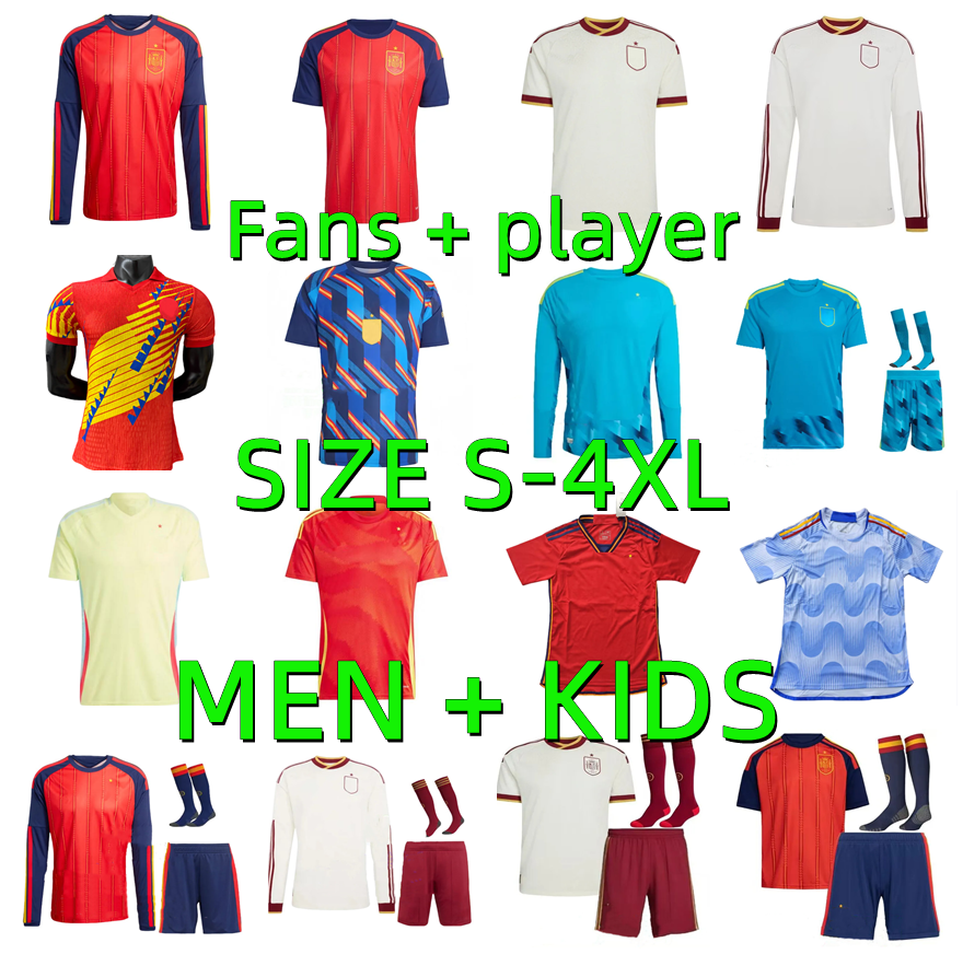 2026 2027 SPAIN Soccer Jerseys 25 26 PEDRI GAVI LAMINE YAMAL MORATA Carvajal OLMO FERRAN RODRIGO ZUBIMENDI MERINO player version SPANISH Men Kids Kits Football Shirt