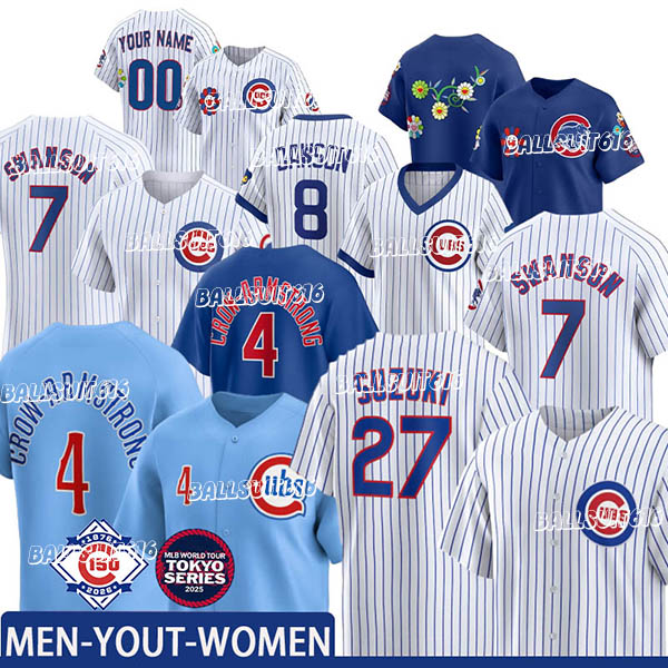 2025 Tokyo Series 150th Anniversary Cubs Jersey Crow-Armstrong Seiya Suzuki Dansby Swanson Ian Happ Shota Imanaga Kyle Tucker Cody ChiIcago Baseball Jerseys city