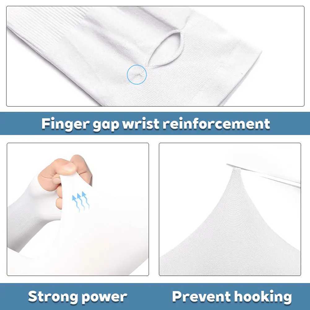 1Pair Summer Ice Silk Sun Protection Arm Sleeves Lightweight And Breathable Outdoor Cycling Sports Sleeves D260326