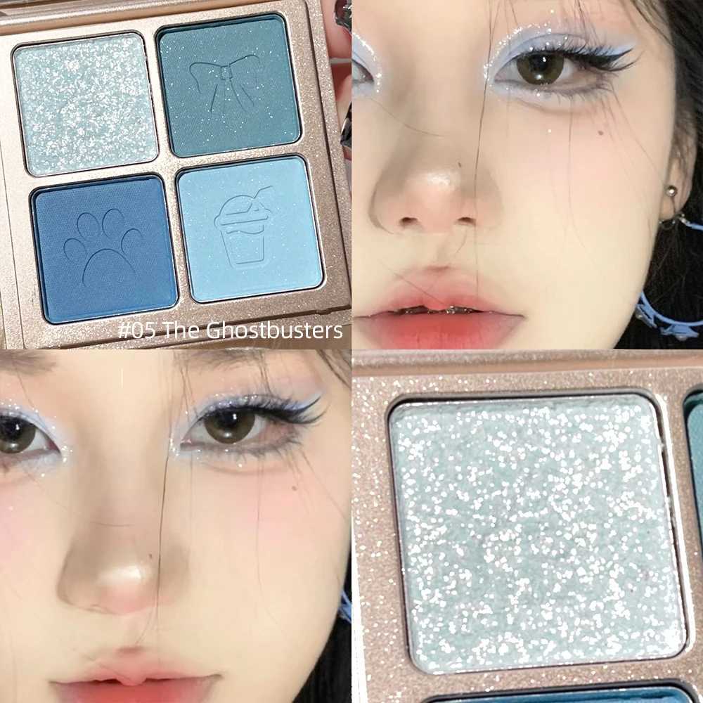 4 Colors Eye Shadow Palette Glitter Pearly Eyeshadow Palette Nude Long Lasting Charming Eyes Make Up Palette Korean Cosmetics H260327