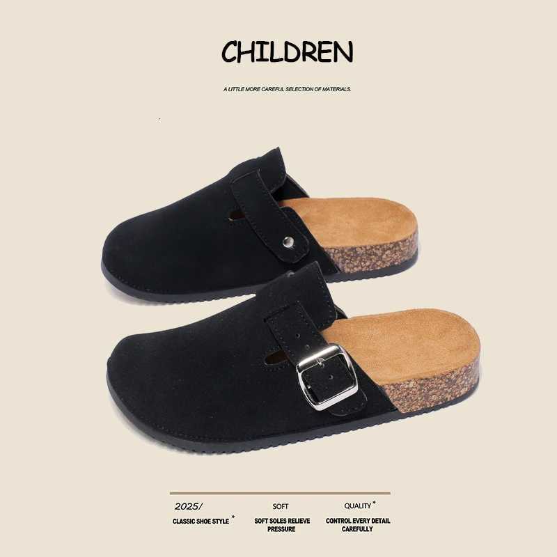 Childrens 2026 New Classic Style Buckle Strap Closed casual fashion slippersT260327