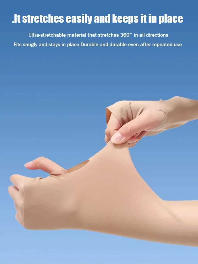 Invisible Sunscreen Seamless Ice Sleeves UPF50 Cooling Silk Fabric UV Protection Arm Covers For Outdoor Sports Driving D260326