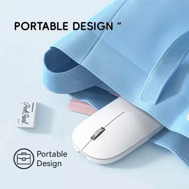 Wireless Mouse Bluetooth Silent 24G Dual-mode Type-C Charging Ergonomic Morandi Portable Laptop Office Gaming Mouse New D260327