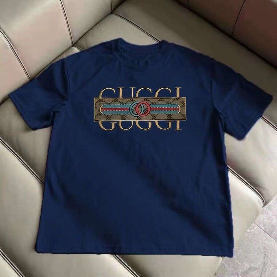 Heavyweight Cool-Touch T-Shirt, Pure Cotton, Short-Sleeved, Loose Fit, Unisex, American Style, Personalized Trendy Brand With Letter Print